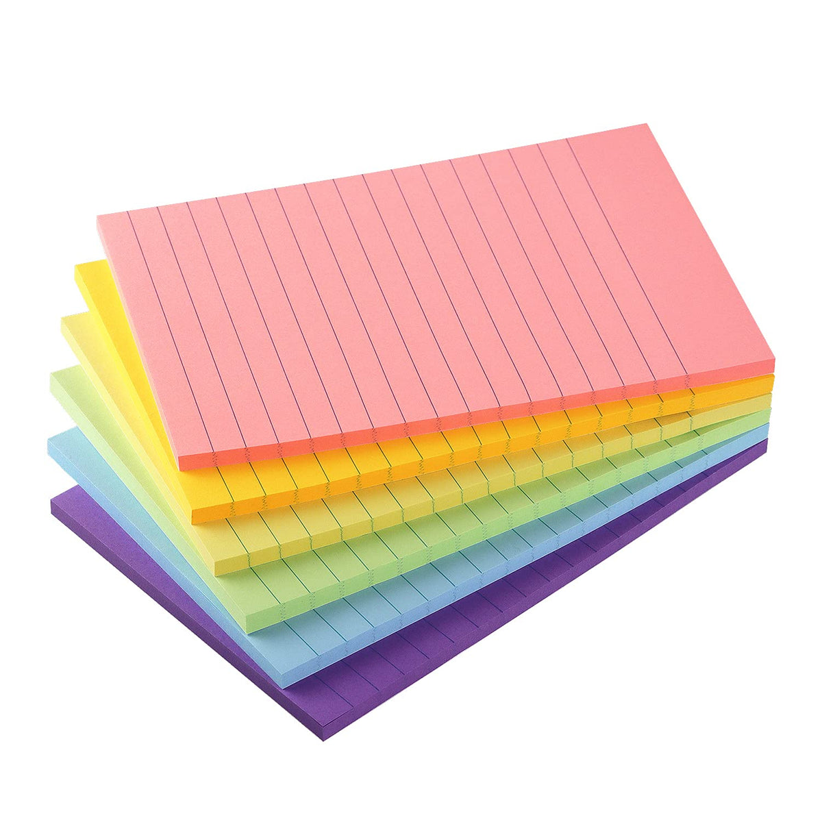 Early Buy Lined Sticky Notes 4x6 in, 6 Pads, 45 Sheets/Pad, Yellow