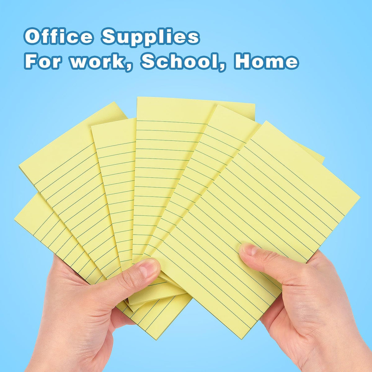 Early Buy Lined Sticky Notes 4x6 in, 6 Pads, 45 Sheets/Pad, Yellow