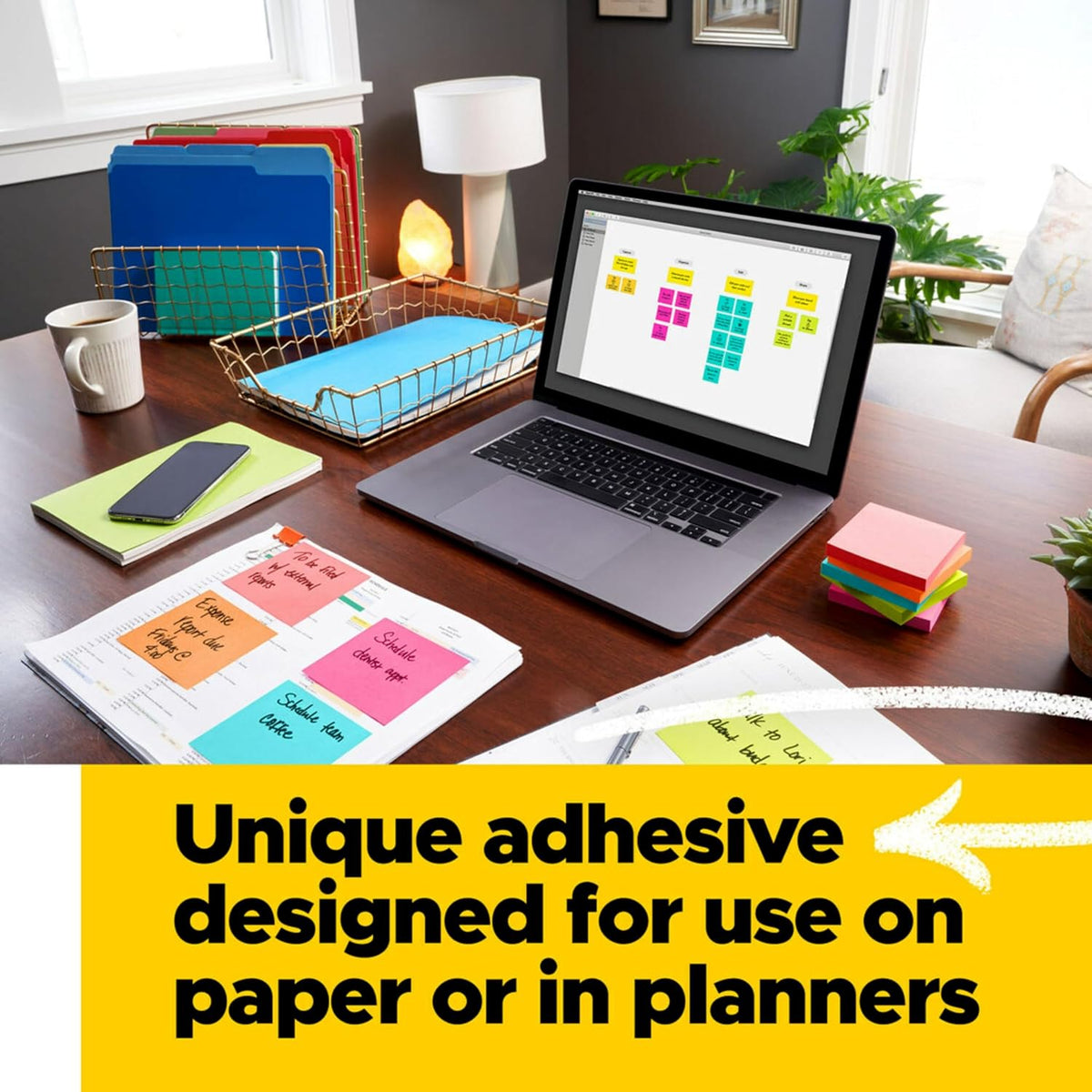 Post-it pop-up Notes, 3 x 3 in, Canary Yellow, 24 Pads, 100 Sheets/pad