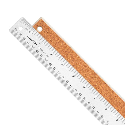 Stainless Steel Metal Ruler, 30.5 cm & 12 inches, Silver Color
