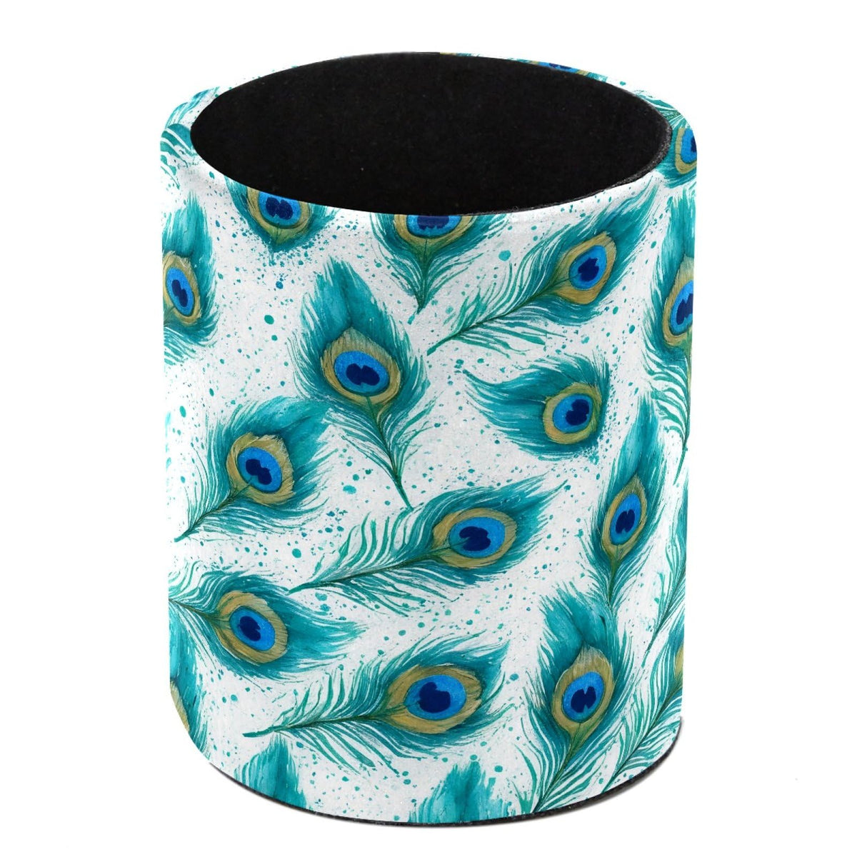 Leather Pen Holder for Desk, Birds Branches Butterflies Pencil Cup Pen Organizer Makeup Brush Holder for Office Home Kids Countertop Desk Accessory Storage