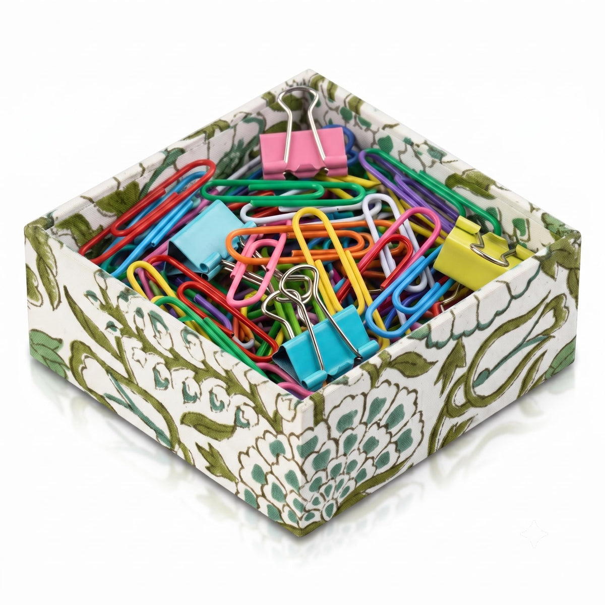 CPC Emerald Green Block Print Cotton Pen Holder Set of 2
