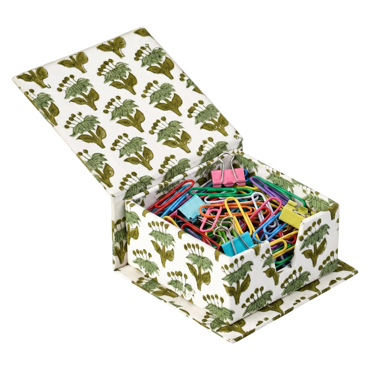 CPC Emerald Green Block Print Cotton Pen Holder Set of 2
