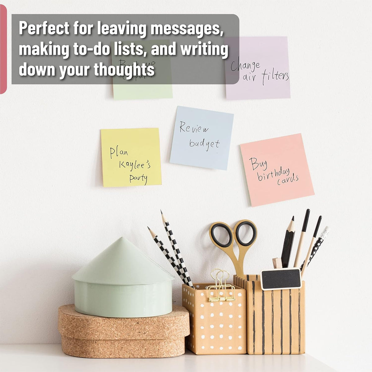 Mr. Pen- Sticky Notes, 3"x3", 12 Pads, 720 Sheets, Morandi Colors