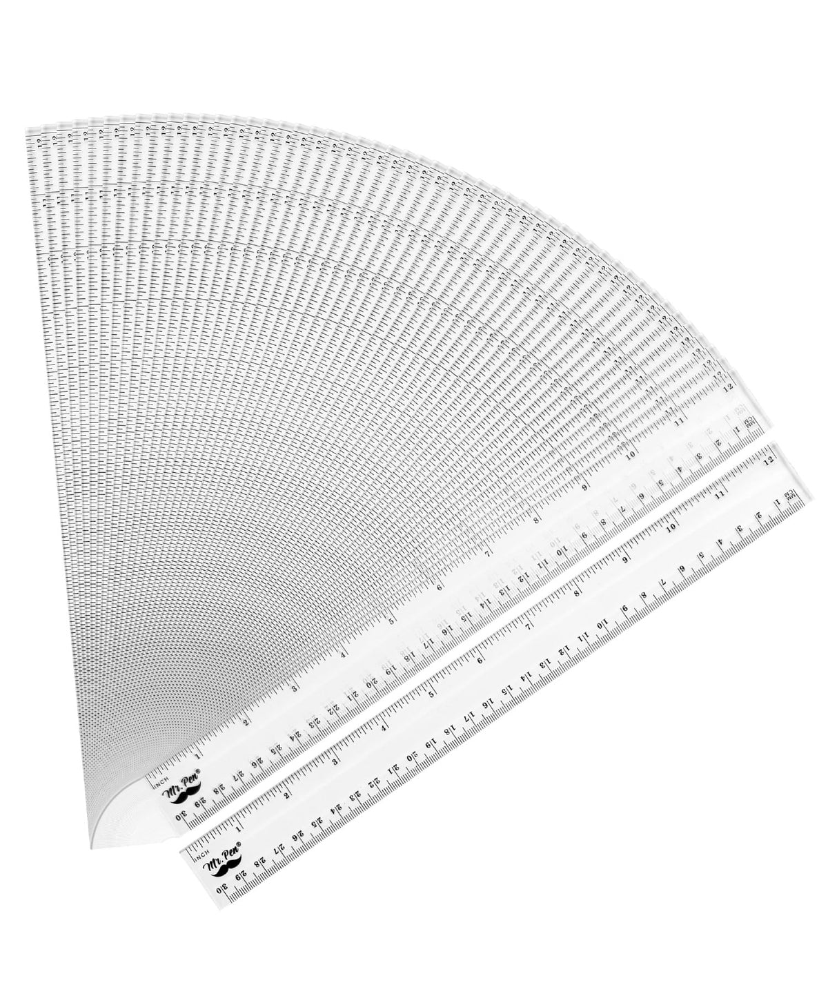 Mr. Pen- Plastic Rulers, 12 Inch, 3 Pack, Easy-to-Read Markings