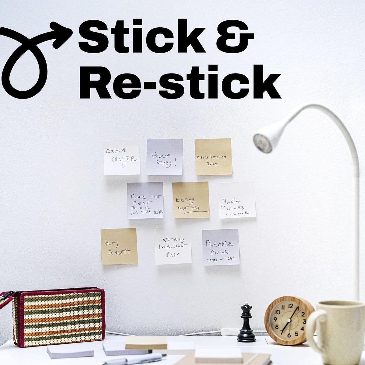 Post-it Super Sticky Notes, 3 x 3 in, Neutrality, 5 Pads, 90 Sheets/Pad
