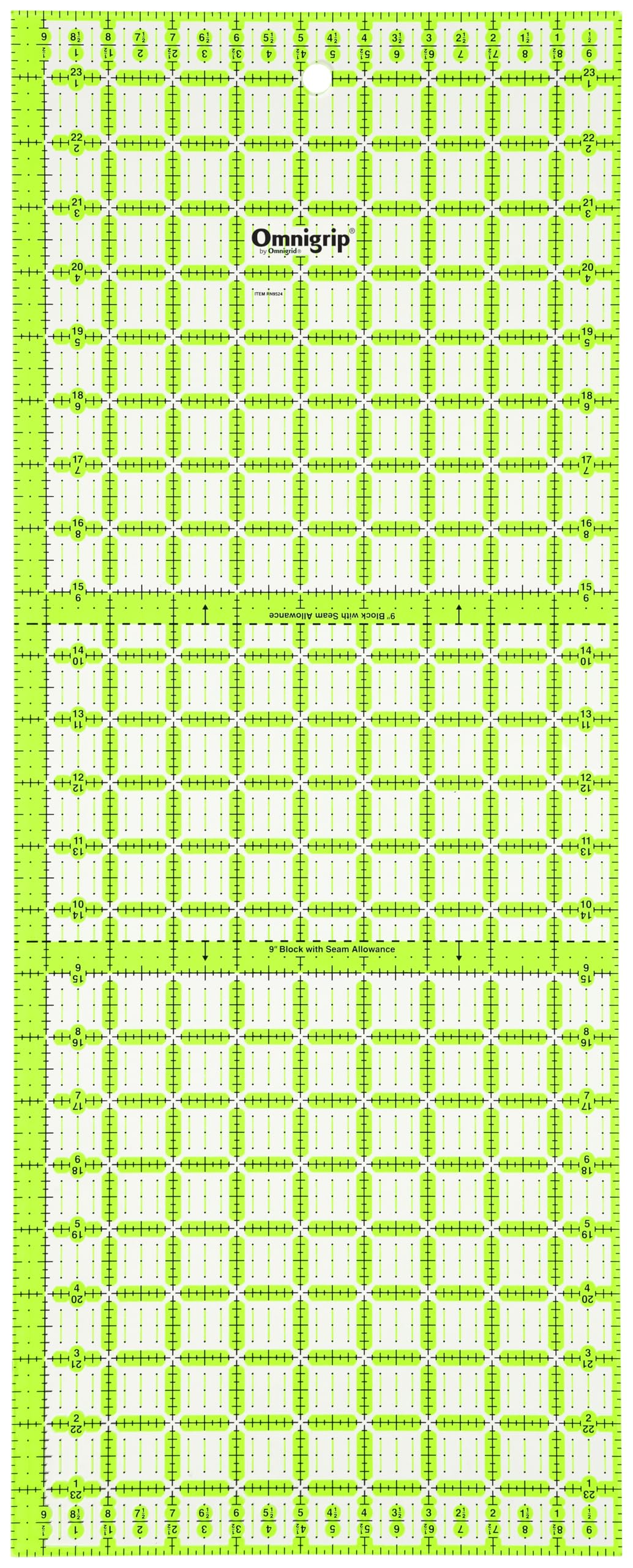 Omnigrip 2-1/2" x 18" Non-Slip Rectangle Quilting Ruler by Omnigrid