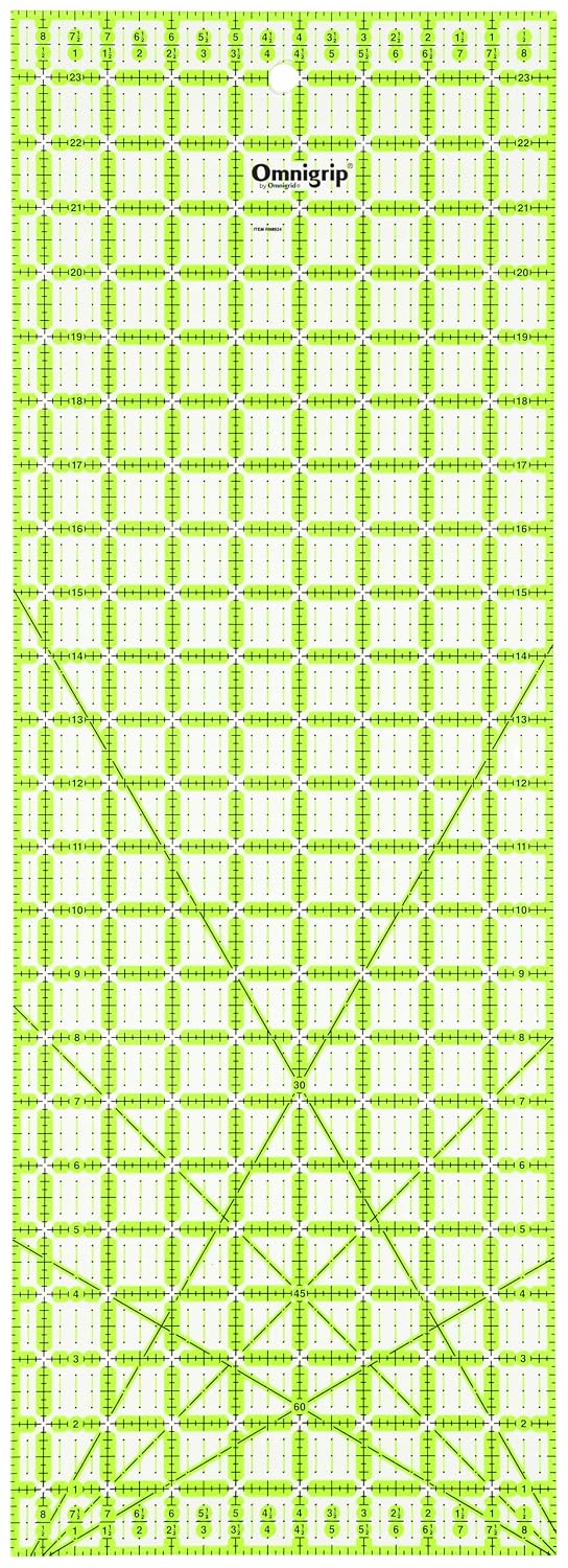Omnigrip 2-1/2" x 18" Non-Slip Rectangle Quilting Ruler by Omnigrid