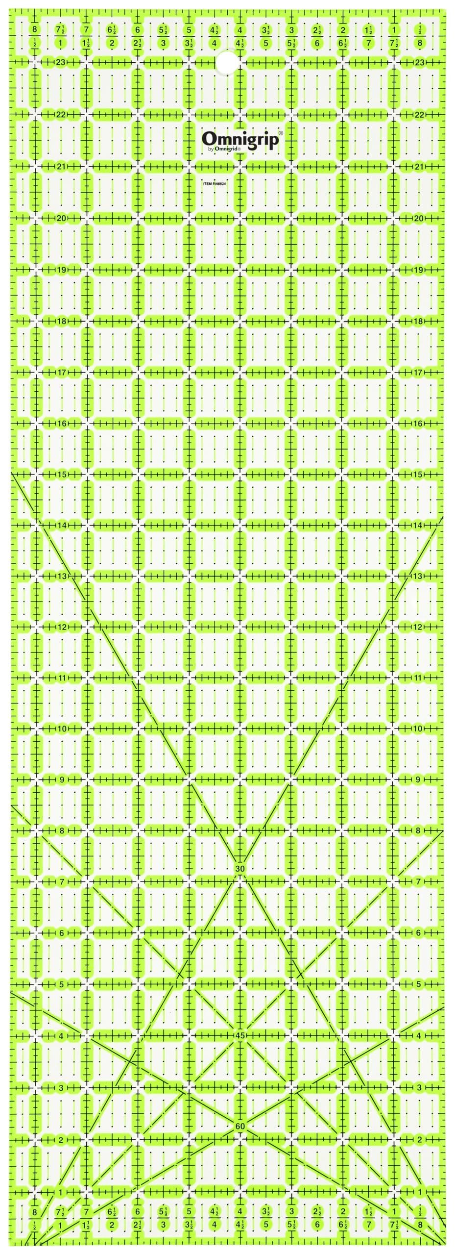 Omnigrip 2-1/2" x 18" Non-Slip Rectangle Quilting Ruler by Omnigrid