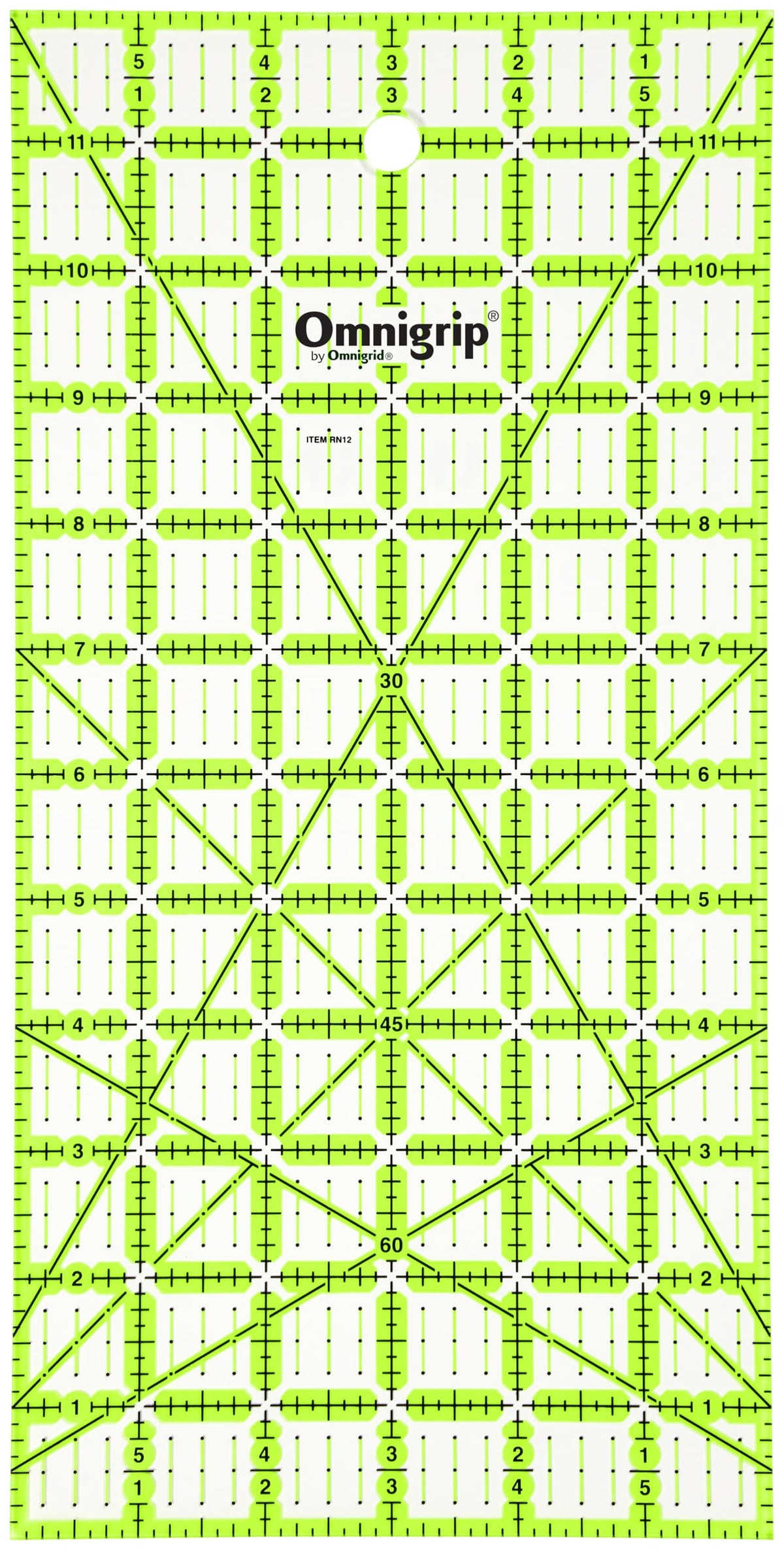 Omnigrip 2-1/2" x 18" Non-Slip Rectangle Quilting Ruler by Omnigrid